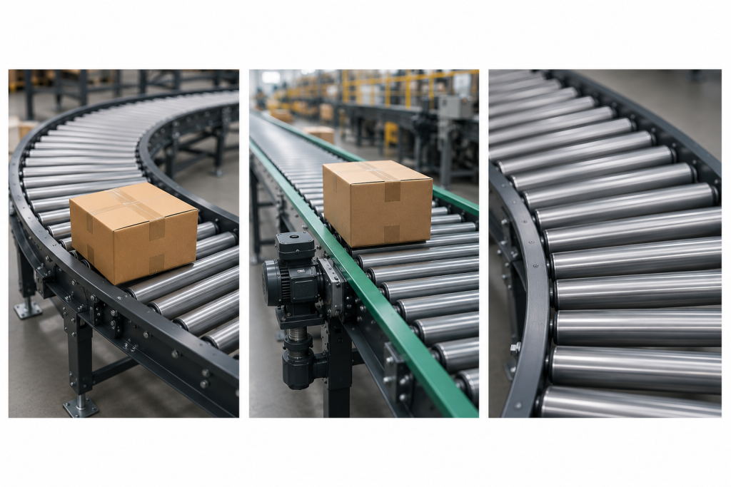 Gravity conveyor vs powered conveyor